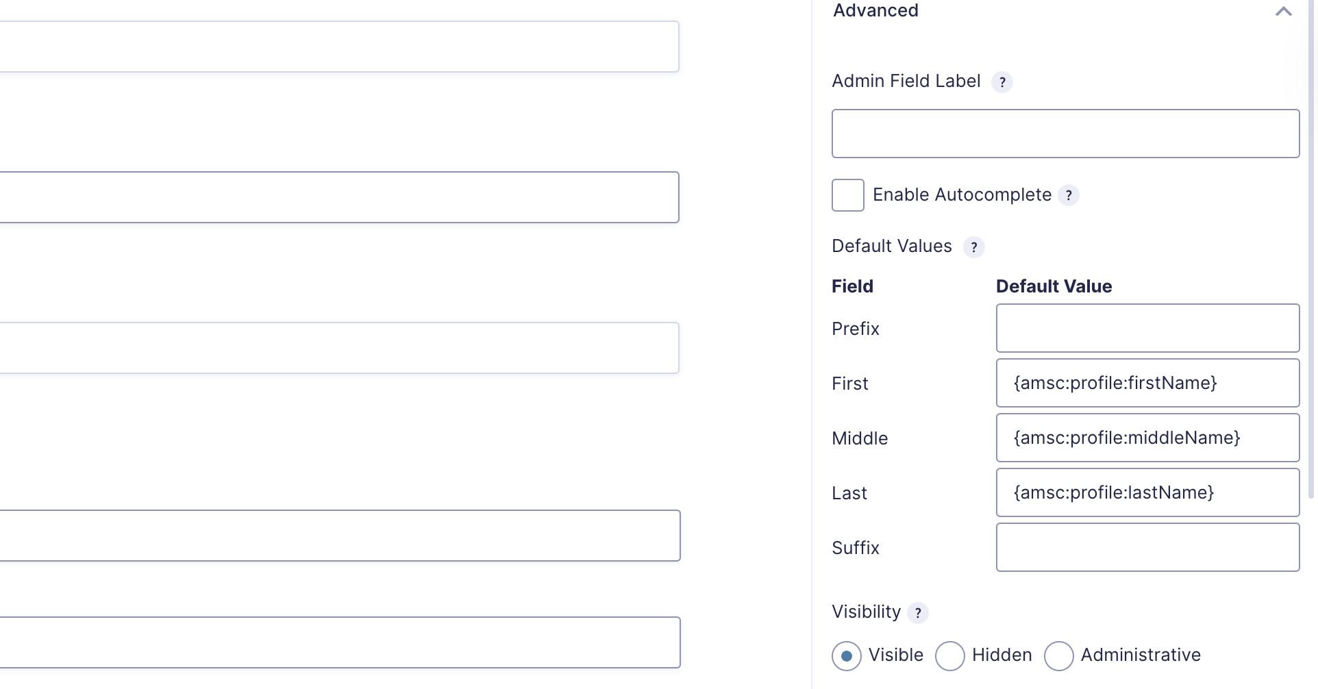 Typing Merge tag